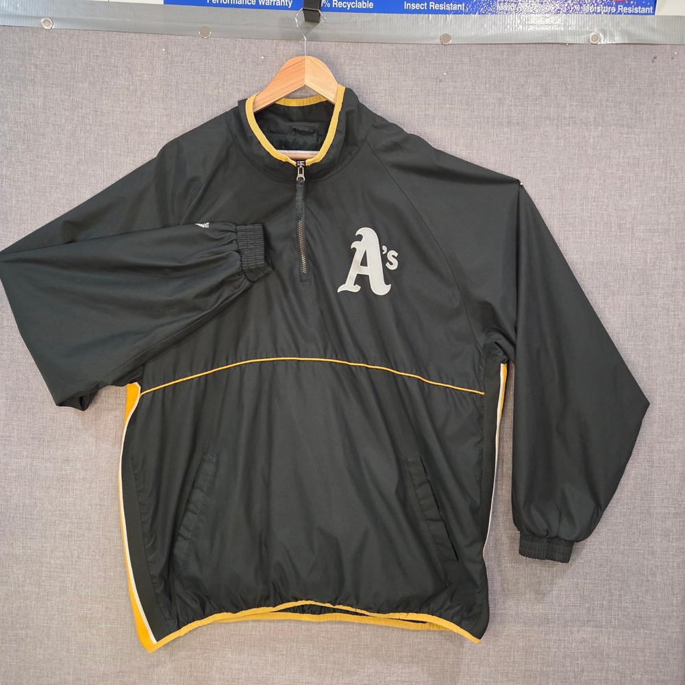 VTG Y2K Majestic Oakland Athletics A's Authentic Collection Pullover Jacket XXL